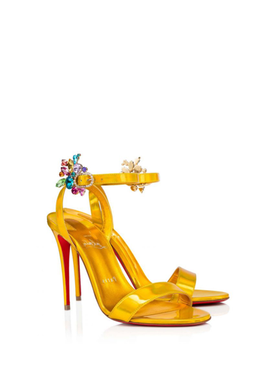 Shop Christian Louboutin Goldie Joli Sandals In Yellow/yellow