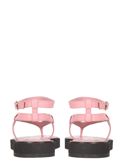 Shop By Far Cece Thong Sandals In Rosa