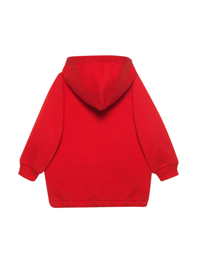 Shop Gucci Red Sweatshirt With Hood In Rosso