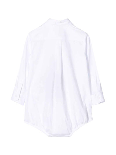 Shop Dolce & Gabbana White Bodysuit Dolce&gabbana Kids In Bianco