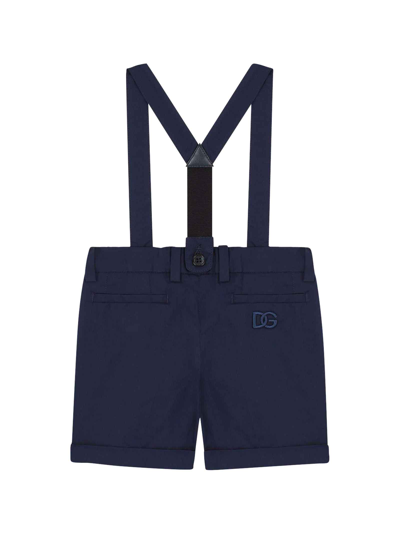 Shop Dolce & Gabbana Blue Bermuda Shorts Dolce&gabbana Kids In Petrolio