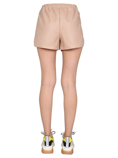Shop Stella Mccartney Faux Leather Shorts In Rosa