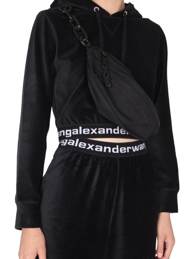 Shop Alexander Wang T Cropped Sweatshirt In Nero