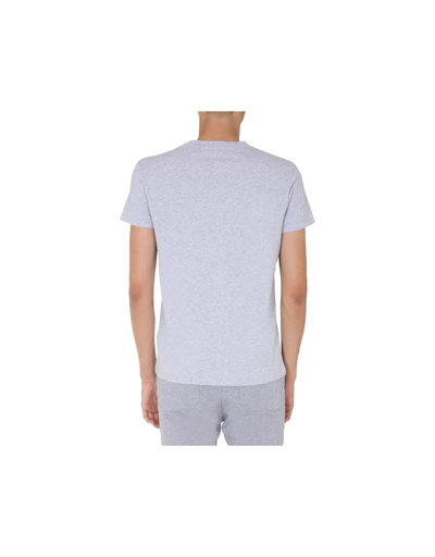 Shop Balmain Crew Neck T-shirt In Gray