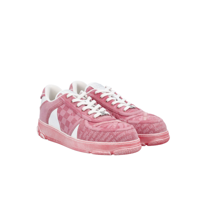 Shop Gcds Denim Sneakers In Pink