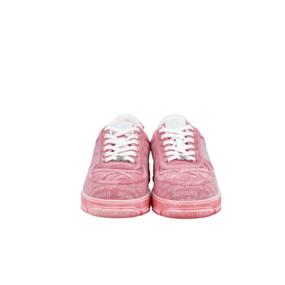 Shop Gcds Denim Sneakers In Pink