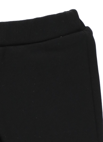 Shop Balmain Logo Pants In Nero/argento