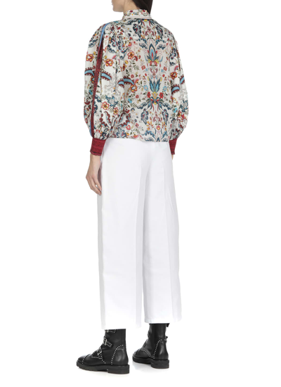 Shop Alice And Olivia Alice + Olivia April Blouse In Santa Monica Off White Multi