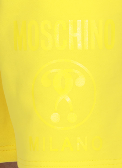 Shop Moschino Printed Bermuda In Yellow