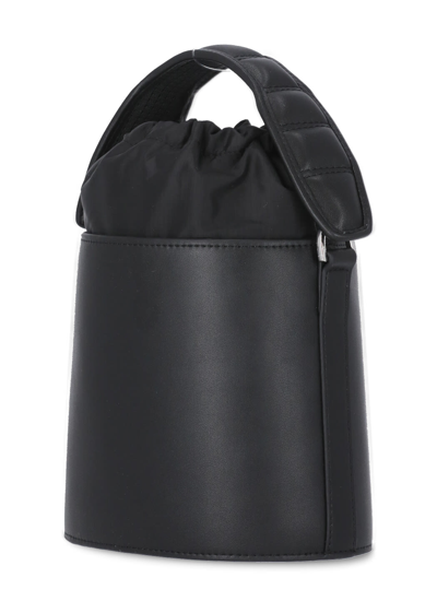 Shop Mcq By Alexander Mcqueen Mcq Alexander Mcqueen Icon Zero: Leather Bucket Bag In Black