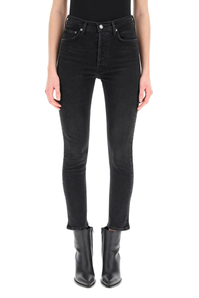 AGOLDE NICO HIGH RISE SLIM FIT JEANS A093 1286 WSBLK