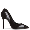 GIUSEPPE ZANOTTI GIUSEPPE ZANOTTI - BLACK SUEDE PUMP WITH MESH CUTOUTS ANNA,I5616400319