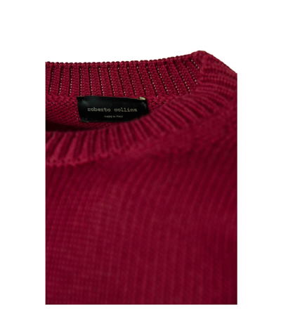 Shop Roberto Collina Burgundy Wool Crewneck Jumper In Bordeaux