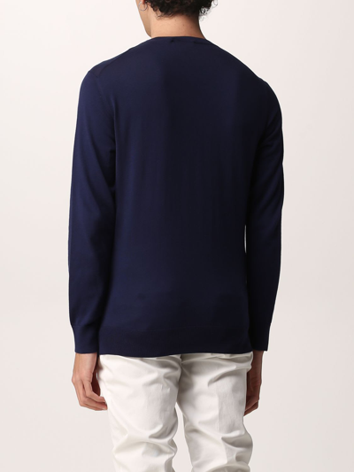 Shop Ermenegildo Zegna Round Neck Sweatshirt In Blue