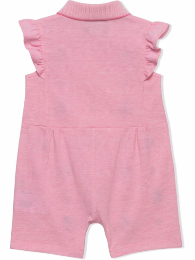 Shop Gucci Baby Cotton One-piece In Rosa