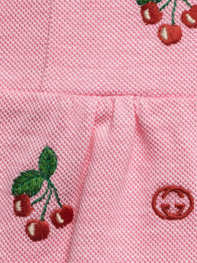 Shop Gucci Baby Cotton One-piece In Rosa