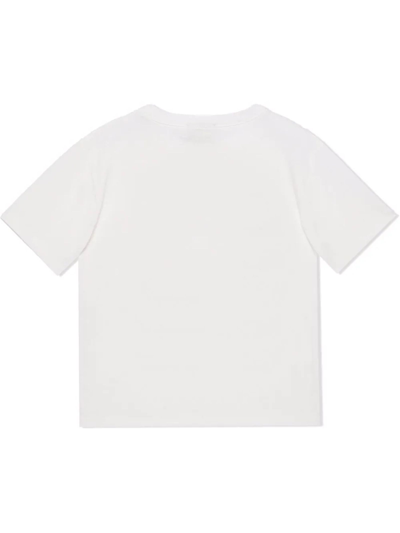 Shop Gucci White Cotton T-shirt In Bianco