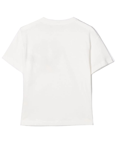 Shop Fendi White Jersey Junior T-shirt In Gesso