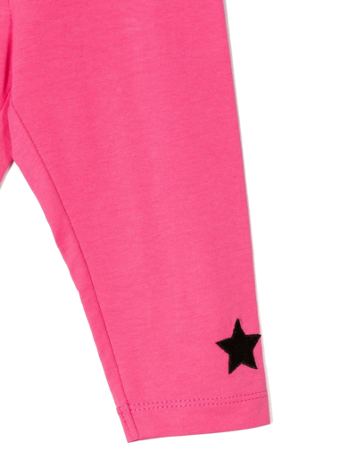 Shop Chiara Ferragni Pink Cotton Stretch Blend Leggings In Fandango