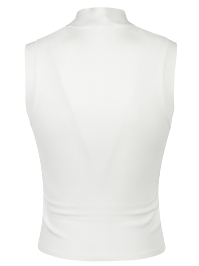 Alexander Wang Foundation Bodycon Muscle Tank Top in Soft White