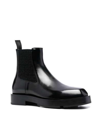 Givenchy Chelsea Boots In Brushed Calf Leather In Black