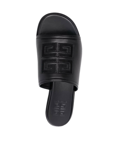 Shop Givenchy 4g Flat Mule Sandal In Black