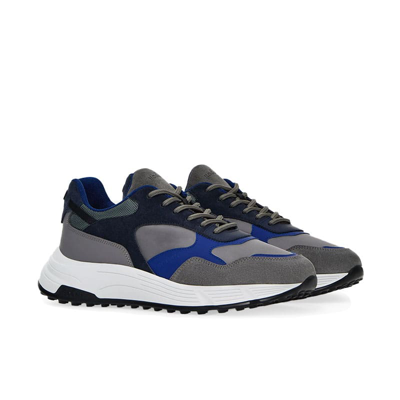 Shop Hogan Sneakers Hyperlight Grigia, Blu Hxm5630dm90r5e842o In Grey/blue