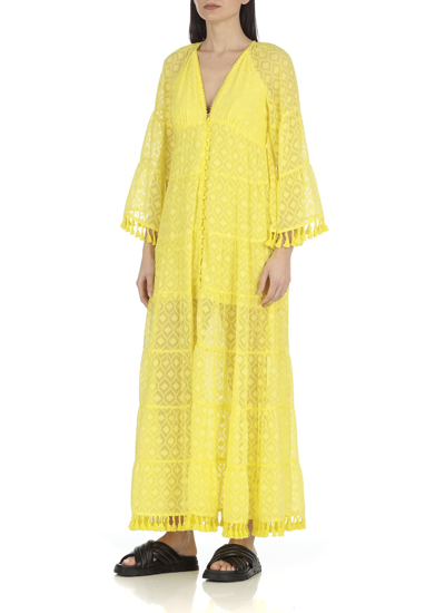 Shop Alice And Olivia Alexandria Dress In Sunflower