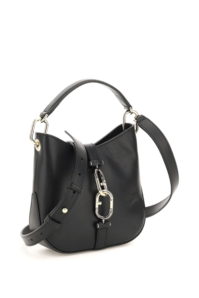 Shop Furla Sirena Mini Hobo Bag In Nero (black)