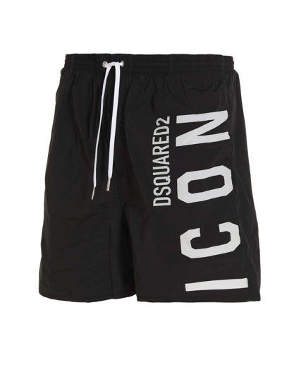 Shop Dsquared2 Icon Swimshorts In Black