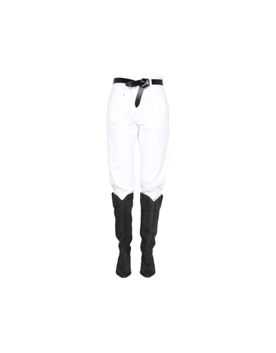 Shop Isabel Marant Nadege Jeans In White