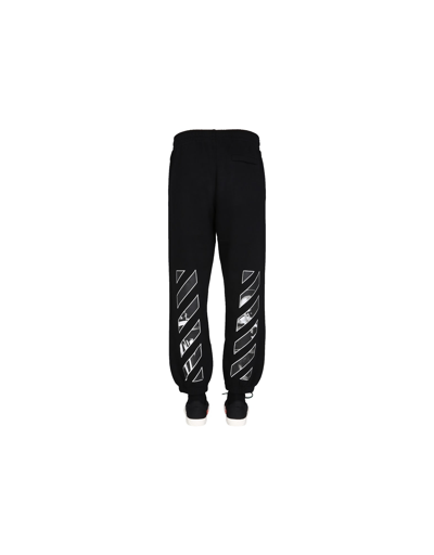 Shop Off-white Caravaggio Arrow Jogging Trousers In Black