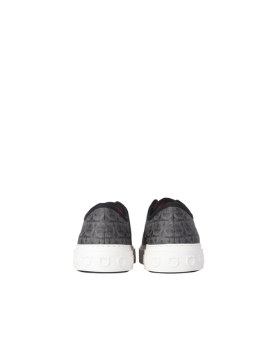 Shop Ferragamo Gancini Sneakers In Black