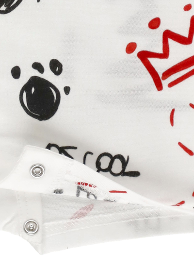 Shop Dolce & Gabbana Baby Romper And Hat Set With Graffiti Print In Dg Milano F.b.ottico