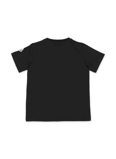 Shop Moncler Maxi Logo T-shirt In Black