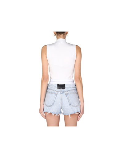 Shop Alexander Wang Top With Logo Patch In White