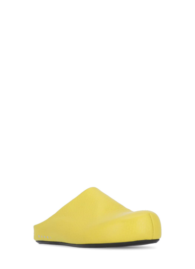Marni Yellow Leather Fussbett Sabot Clog Loafers In Yellow & Orange |  ModeSens