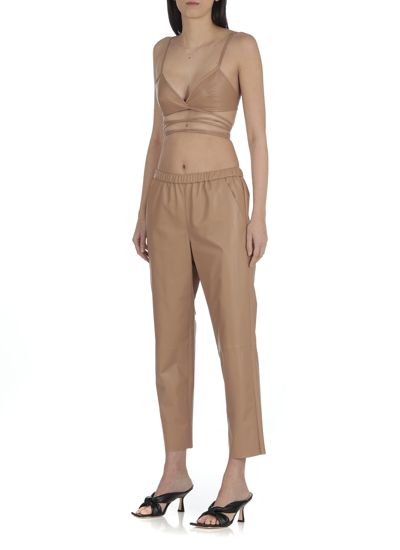 Shop Drome Leather Top In Nude Clay