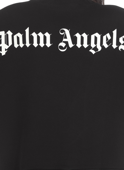 Shop Palm Angels Loged Sweatshirt In Black White
