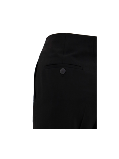 Shop Loewe Pleated Carrot Trousers In Black