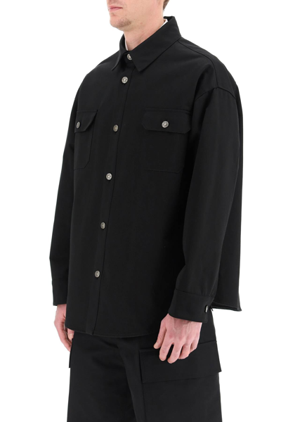 Shop 424 Oversized Shirt In Black