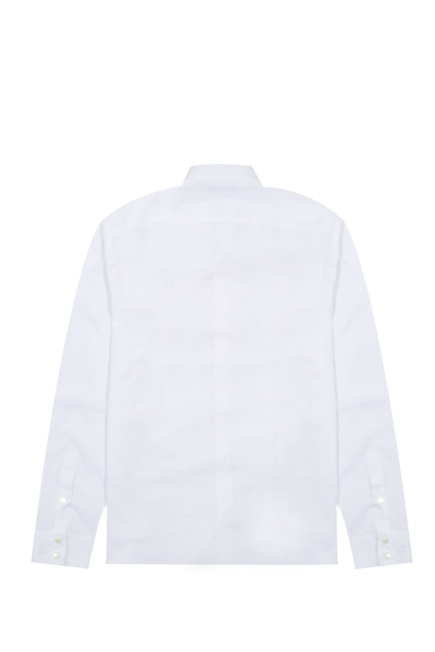 Shop Balmain Cotton Shirt In White