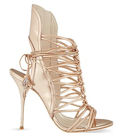 Shop Sophia Webster Lacey Heeled Sandals In Gold