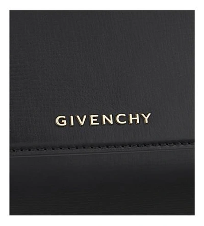 Shop Givenchy Pandora Mini Leather Shoulder Bag In Black