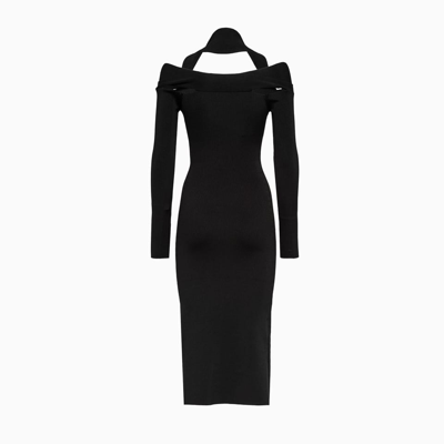Shop Coperni Cut Out Viscose Dress Coprs22ml24bis605 In Black