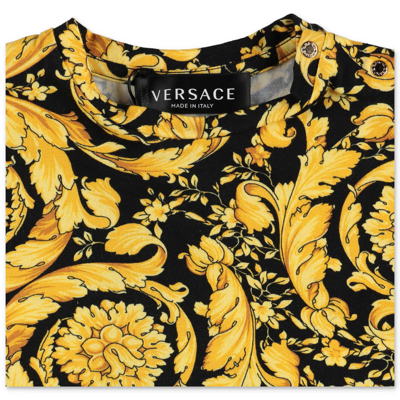 Shop Versace T-shirt Stampa Barocca In Jersey Di Cotone