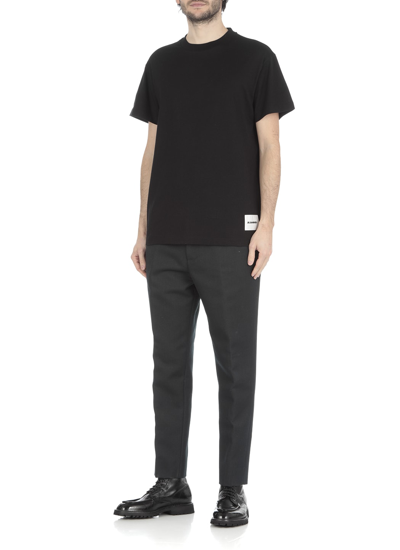 Shop Jil Sander Three Pack T-shirt Set In Black