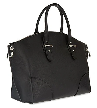 Shop Alexander Mcqueen Legend Classic Medium Leather Shoulder Bag In Black