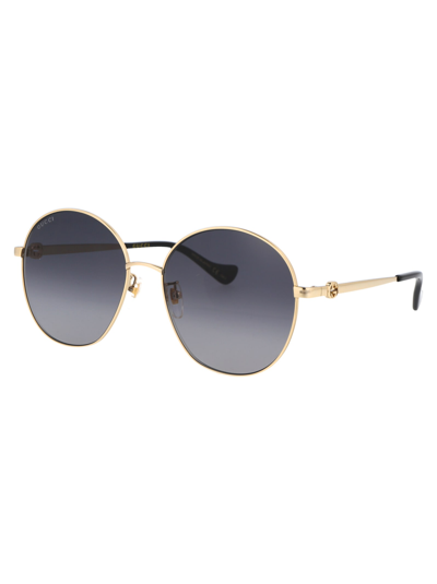 Shop Gucci Gg1090sa Sunglasses In 001 Gold Gold Grey