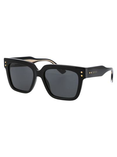 Shop Gucci Gg1084s Sunglasses In 001 Black Black Grey